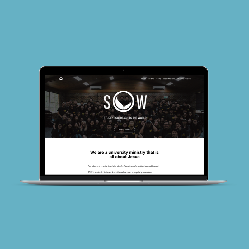 Website I designed for a student ministry